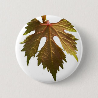 Grape leaf 6 cm round badge