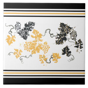 Grape Leaves Ceramic Tile