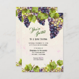 Grape Mediterranean Vineyard Garden Invitation