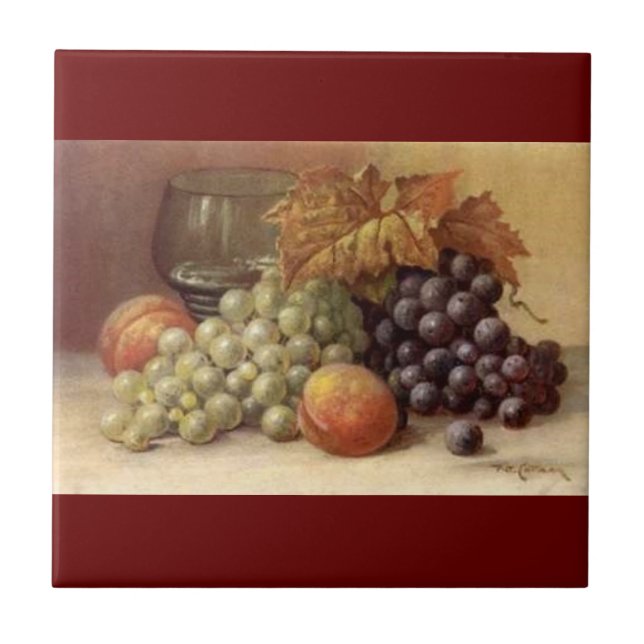 Grape or Wine Tile or Trivet (Front)