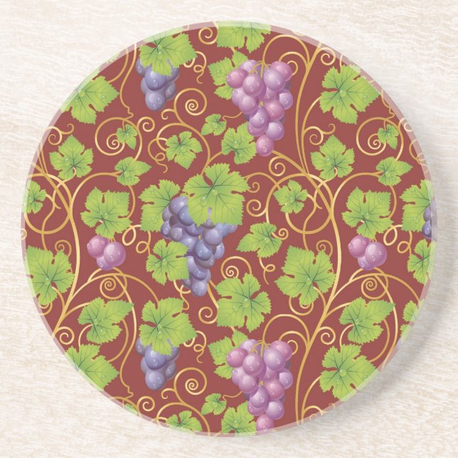 Grape Pattern Coaster (Front)