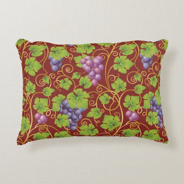 Grape Pattern Decorative Cushion (Front)