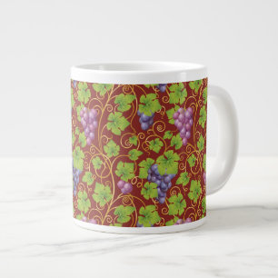 Grape Pattern Large Coffee Mug