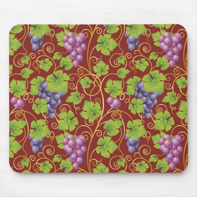 Grape Pattern Mouse Pad (Front)
