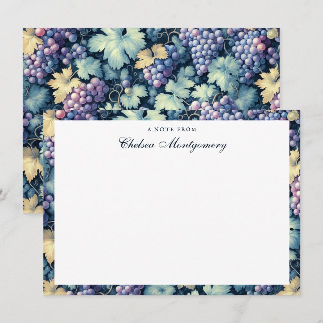 Grape Pattern Name Personal Card (Front/Back)
