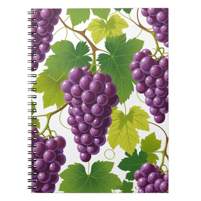 Grape Pattern Notebook (Front)