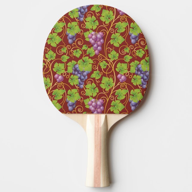 Grape Pattern Ping Pong Paddle (Front)