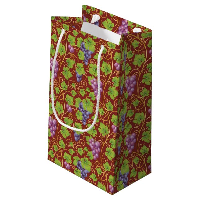 Grape Pattern Small Gift Bag (Back Angled)