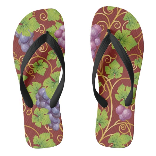 Grape Pattern Thongs (Footbed)