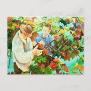 Grape Pickers 1996 Postcard