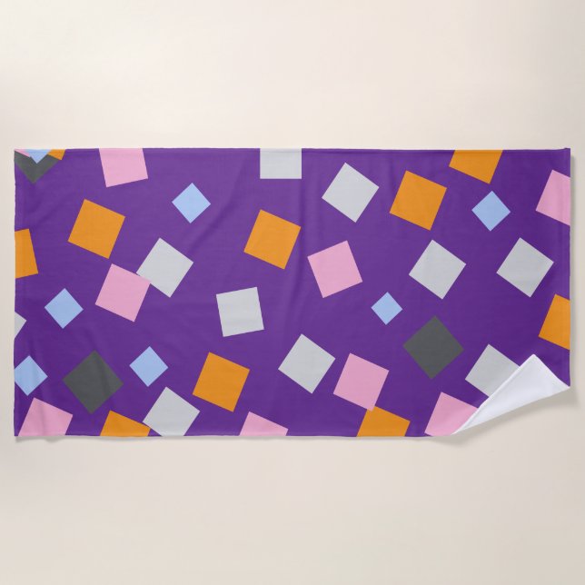 Grape Purple  Beach Towel (Front)