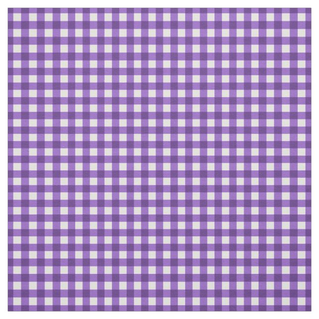 Grape Purple Checked Gingham for Home Canning Lids Fabric (Swatch)