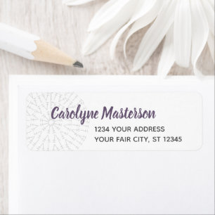 Grape Purple Crochet Chart Return Address Label