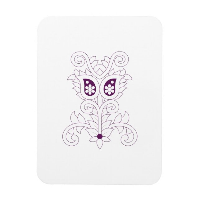 Grape Purple, Grape, Honey Flower decorative Magnet (Vertical)