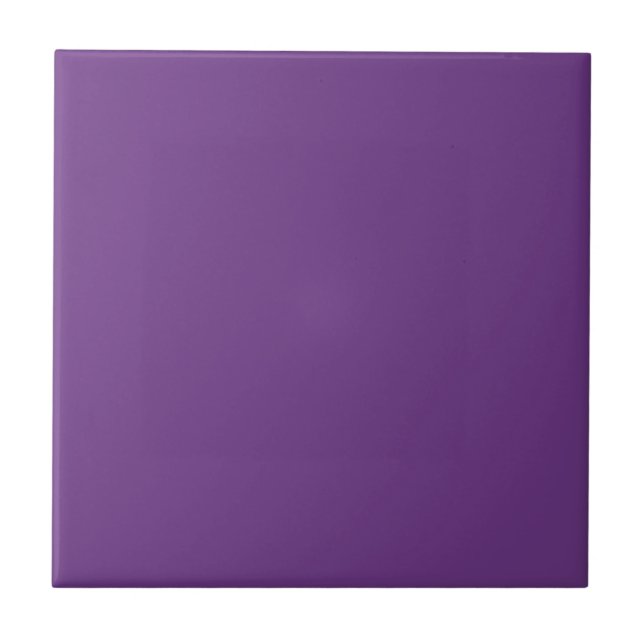 Grape Purple Personalised Violet Colour Background Ceramic Tile (Front)