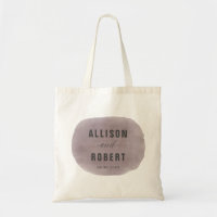 Grape Purple Watercolor Wedding Welcome Bag,