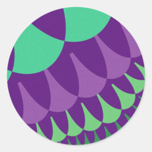 Grape Scales Classic Round Sticker