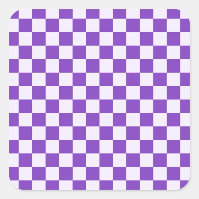 Grape soda checkerboard pattern square sticker (Front)