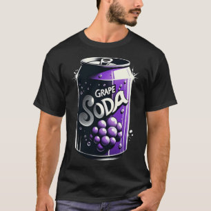 Grape Soda Distressed Print Stylish And Vibrant T-Shirt