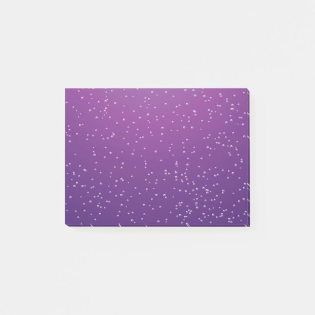 Grape Soda with Tiny Bubbles Background Art Post-it Notes (Front)