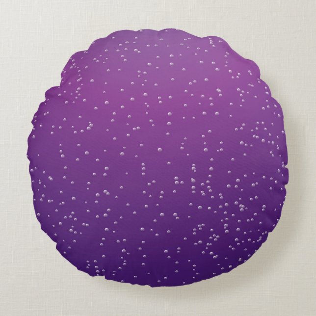 Grape Soda with Tiny Bubbles Background Art Round Cushion (Front)