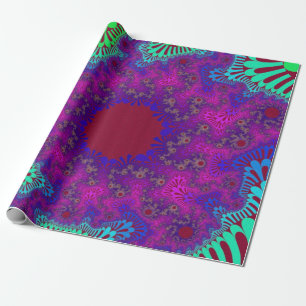Grape Splash Sunburst Wrapping Paper