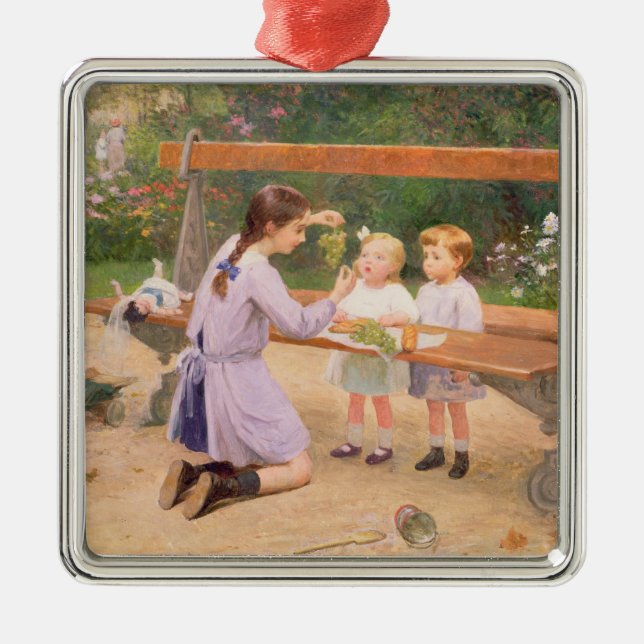 Grape tasting metal ornament (Front)