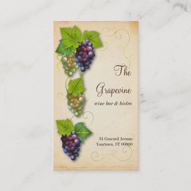 Grape Vine Business Card (Front)