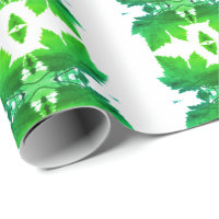 Grape Vine Green Leaf Texture Wrapping Paper