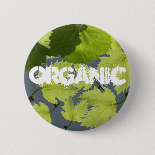 Grape Vine Green Leaves 6 Cm Round Badge