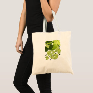 Grape Vine Green Leaves Tote Bag