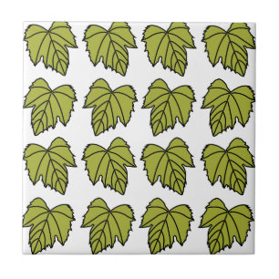 Grape Vine Green Leaves Vines Ceramic Tile