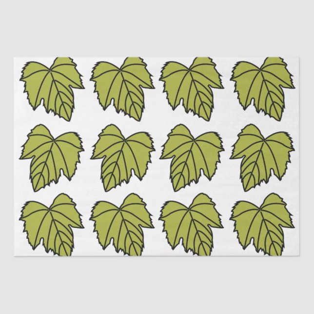 Grape Vine Green Leaves Vines Tissue Paper (Front)