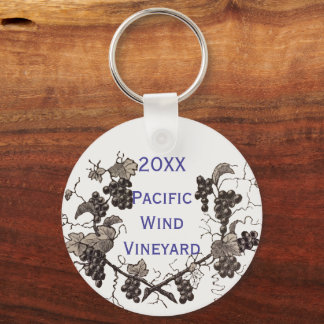 Grape Vine with Year Vineyard Event Swag Key Ring