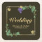 Grape Vines with Gold Frame Wedding Paper Coaster