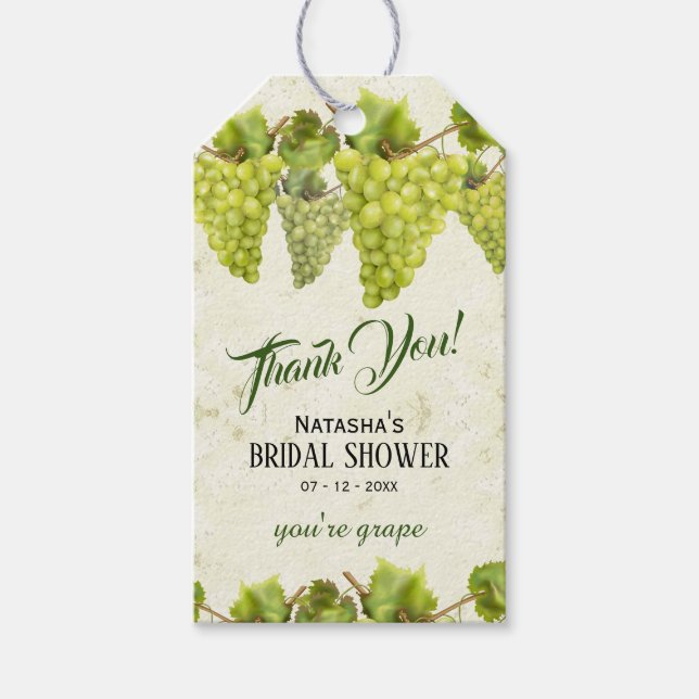 Grape Vineyard Garden Gift Tags (Front)