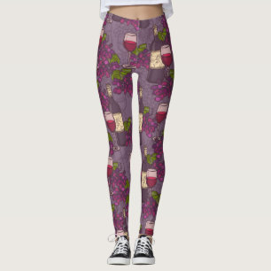 Grape Wine Pattern Leggings