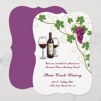 Grape Wine Tasting Event Party Invitation