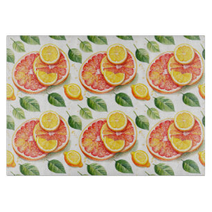 Grapefruit and Lemons Polka Dot Citrus  Cutting Board