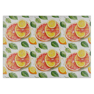 Grapefruit and Lemons Polka Dot Citrus Cutting Board