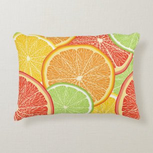 Grapefruit and orange abstract background. decorative cushion