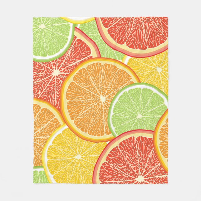 Grapefruit and orange abstract background. fleece blanket (Front)