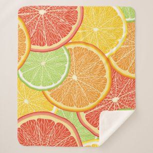 Grapefruit and orange abstract background. sherpa blanket