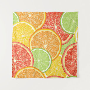 Grapefruit and orange abstract background. tapestry