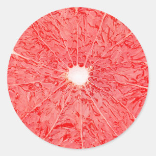 Grapefruit background classic round sticker