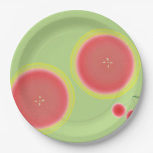 Grapefruit & Cherries Paper Plates Fruit Plates