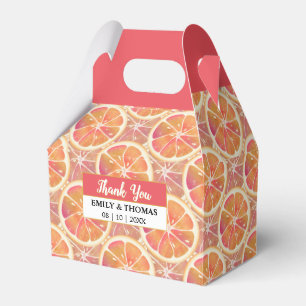 Grapefruit Citrus Fruit Slice Cocktail Party Favour Box