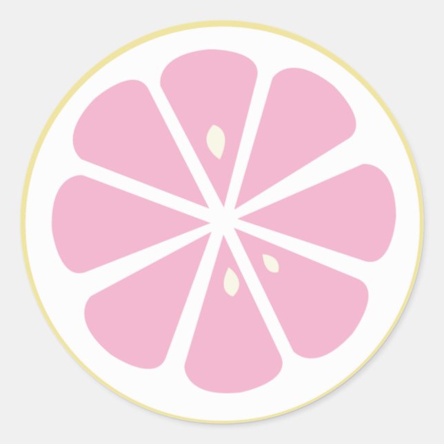 Grapefruit Classic Round Sticker (Front)