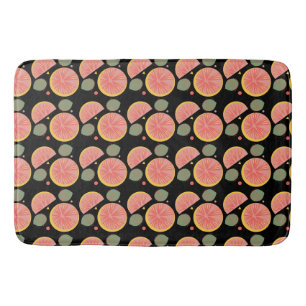 Grapefruit Garden Greenery Fruit Citrus Orange Bath Mat