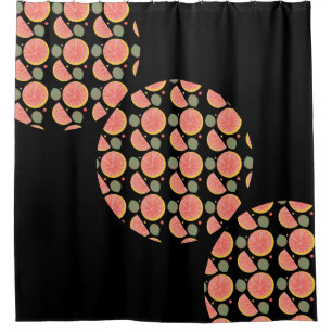 Grapefruit Garden Greenery Fruit Citrus Orange Shower Curtain